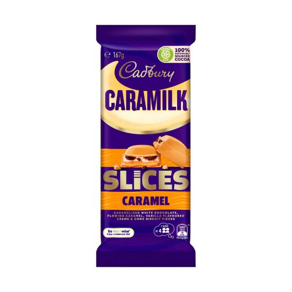 Caramilk Slices Caramel Chocolate Block