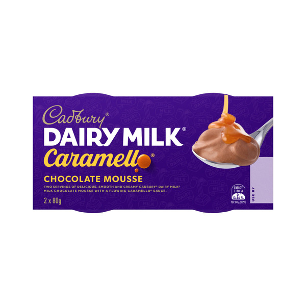 Cadbury Dairy Milk Caramello Chocolate Mousse 2x80g 160g