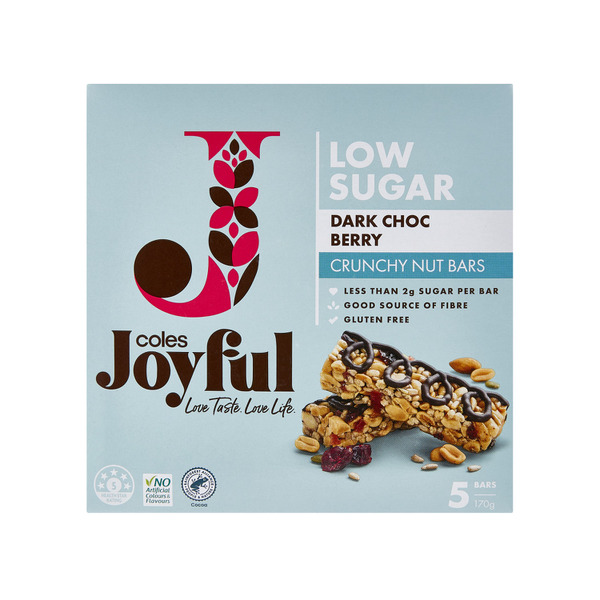 Joyful Crunchy Nut Bar Dark Chocolate Berry 5 Pack