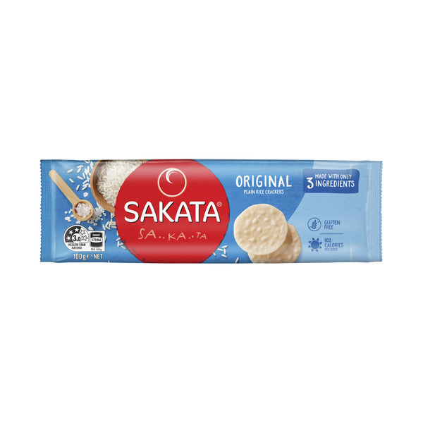 Sakata Plain Rice Crackers Gluten Free