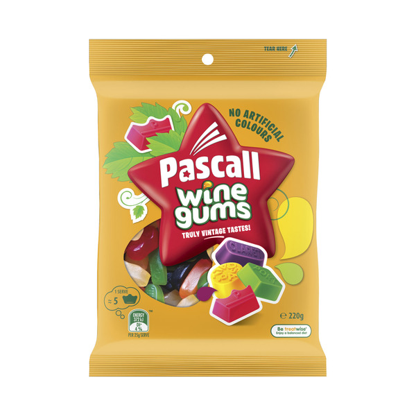 Calories in Pascall Wine Gums calcount