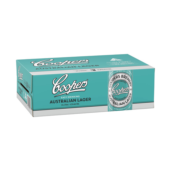 Buy Coopers Australian Lager Can 375mL 24 Pack | Coles