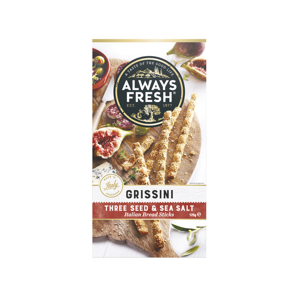 Always Fresh Grissini Breadsticks Three Seed