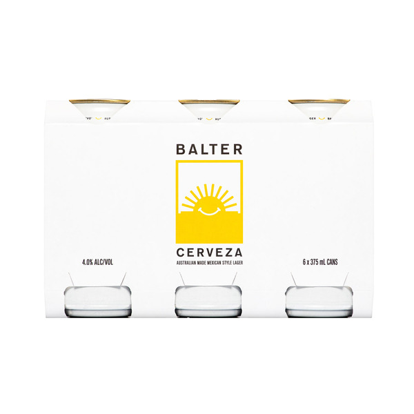 Buy Balter Cerveza Can 375mL 6 Pack | Coles