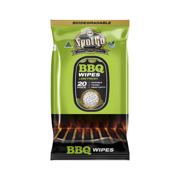 Spotgo Heavy Duty Biodegradable BBQ Wipes