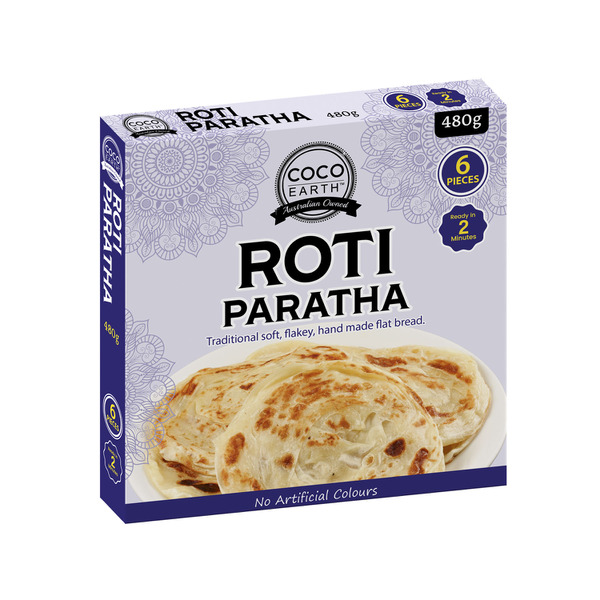 Coco Earth Roti Paratha Bread 6 Pack