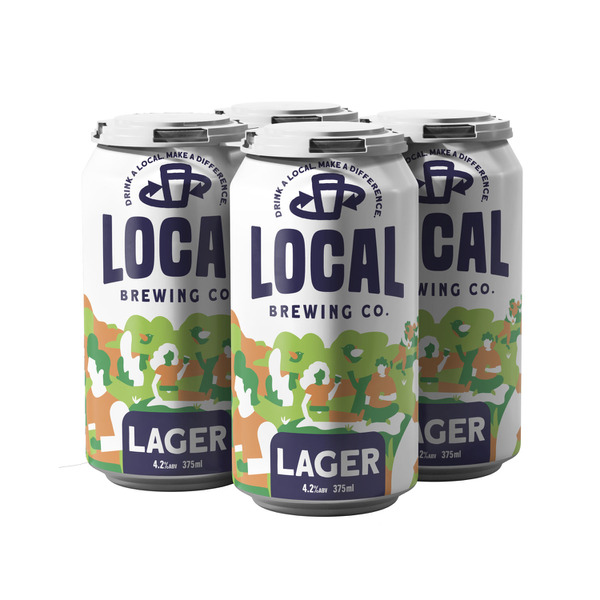 Buy Local Brewing Lager Can 375mL 4 Pack