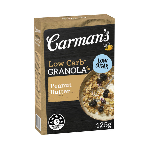 Buy Carman's Low Carb Granola Peanut Butter 425g | Coles