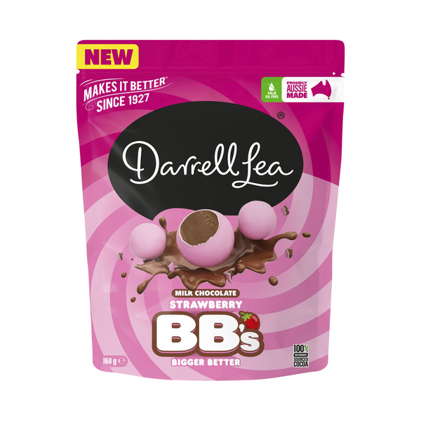 Darrell Lea BB's Strawberry Milk Chocolate Balls