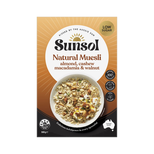 Sunsol Natural Muesli Almond Cashew Macadamia & Walnut