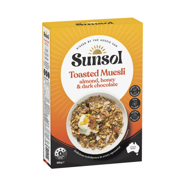 Sunsol Toasted Muesli Almond Honey & Dark Chocolate