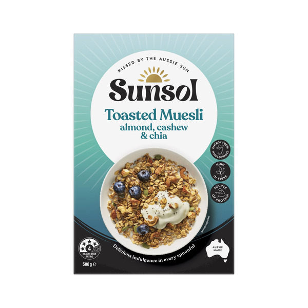 Sunsol Toasted Muesli Almond Cashew & Chia