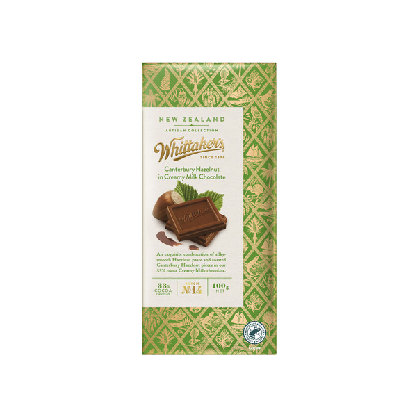 Whittaker's Chocolate Canterbury Hazelnut