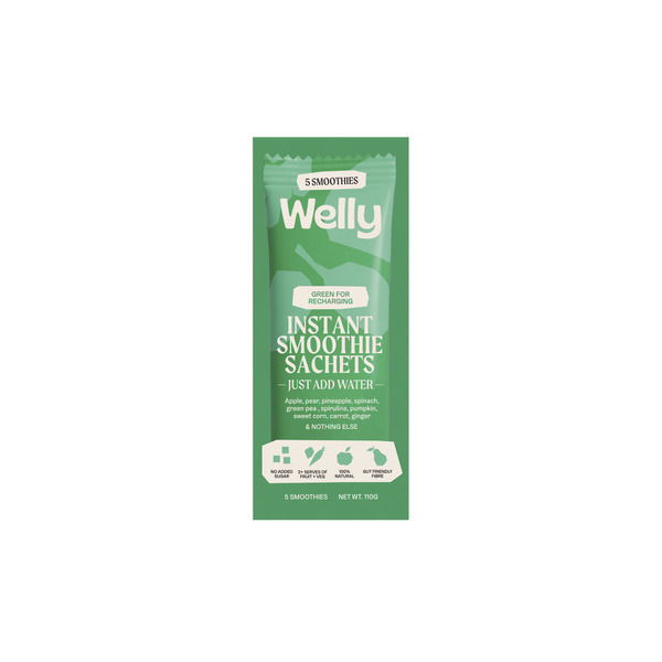 Welly Instant Smoothie Green for Recharging Multipack 5X22g