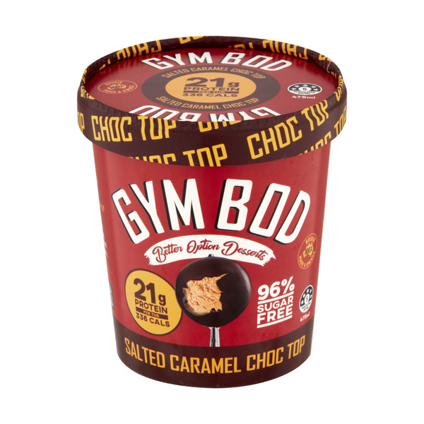 Gym Bod Ice Cream Salted Caramel Chocolate Top