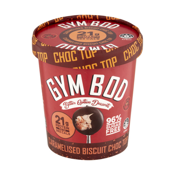 Gym Bod Ice Cream Caramel Biscuit Chocolate Top