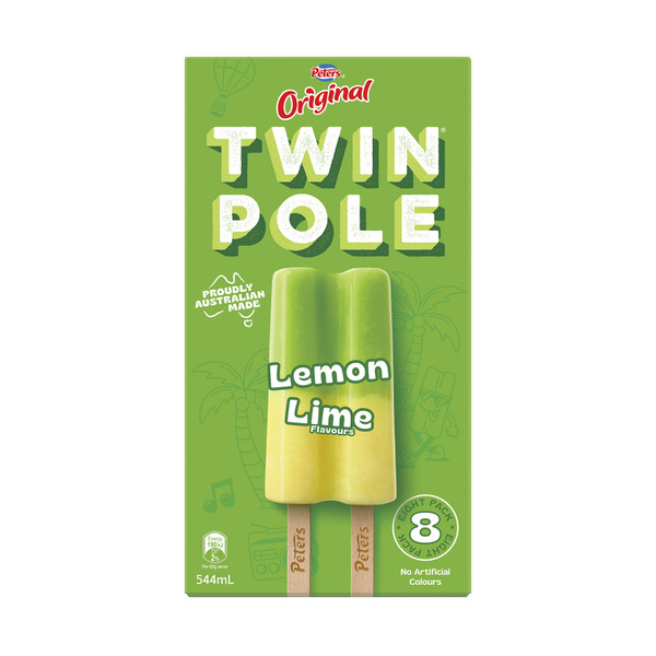 Peters Original Twin Pole Lemon Lime 8 Pack