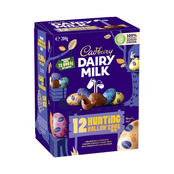 Cadbury Dairy Milk Chocolate 12-Piece Easter Hunting Pack