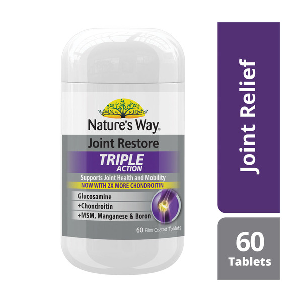 Nature's Way Glucosamine + Chondroitin + MSM Tablets | 60 pack