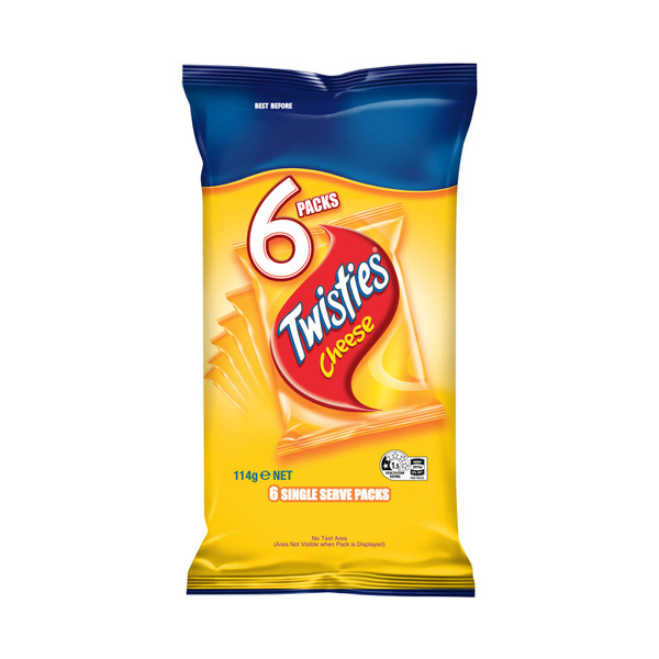 Smith's Cheese Twisties Chips 6 pack