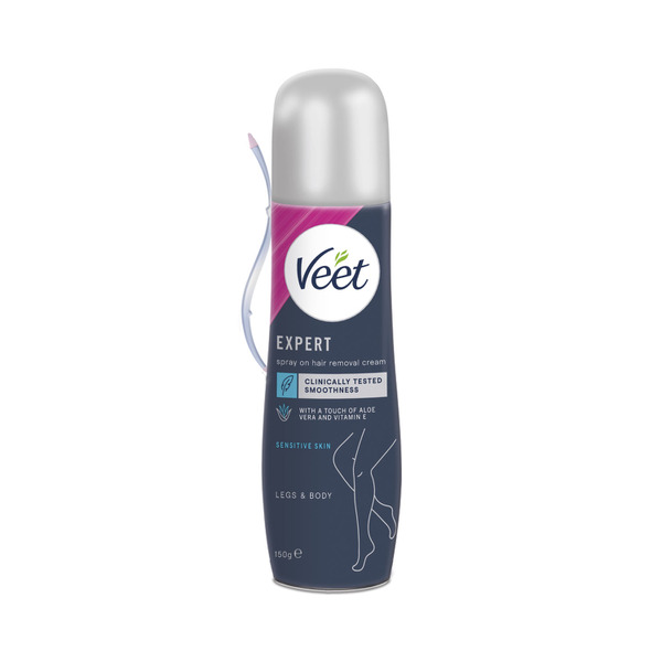 Veet Expert Spray On Hair Removal Cream Sensitive Aloe Vera & Vitamin E 150g