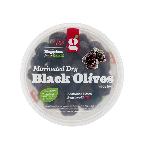 GS Large Black Dry Marinated Olives | 220g