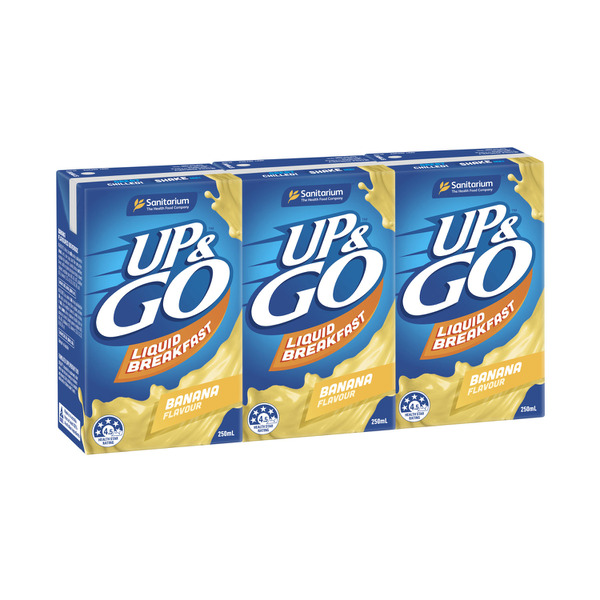 Sanitarium Up And Go Banana Cereal 3x250mL