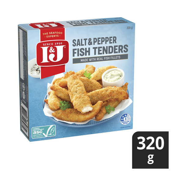 Buy I&j Fish Tenders With Salt & Pepper 320g Coles