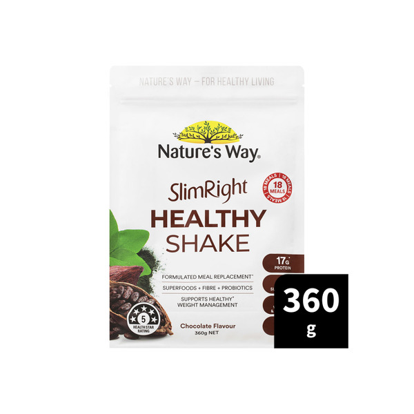 Natures Way Slim Right Healthy Shake Chocolate 360g