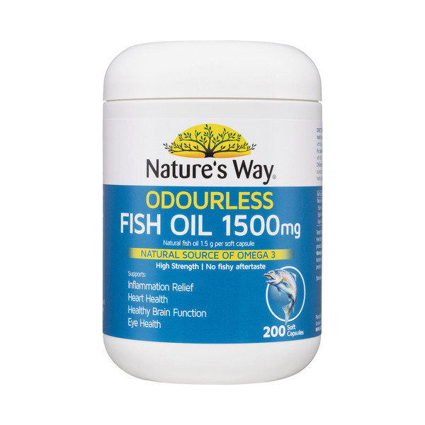 Nature's Way Odourless Fish Oil 1500mg Capsules