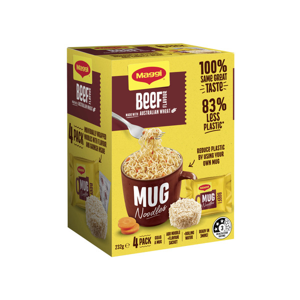 Maggi 2-minute Mug Instant Noodles Beef 4 pack