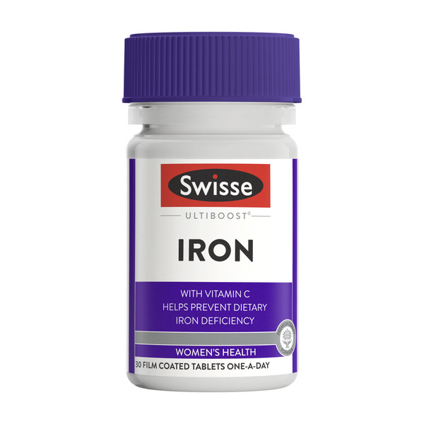 Swisse Ultiboost Iron Helps Prevent Dietary Iron Deficiency 30 Tablets