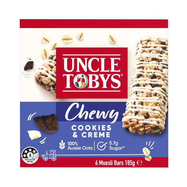 Uncle Tobys Muesli Bar Cookies & Cream