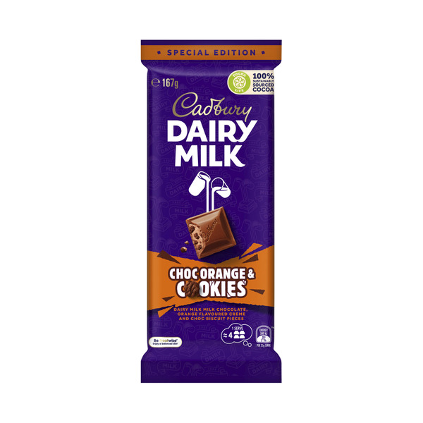 Dairy Milk Orange & Cookies Chocolate Block