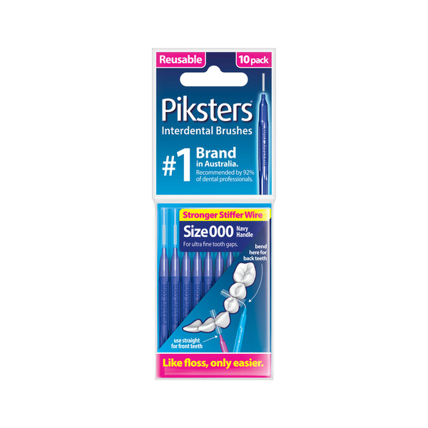 Piksters Interdental Brush Size 000 10 pack