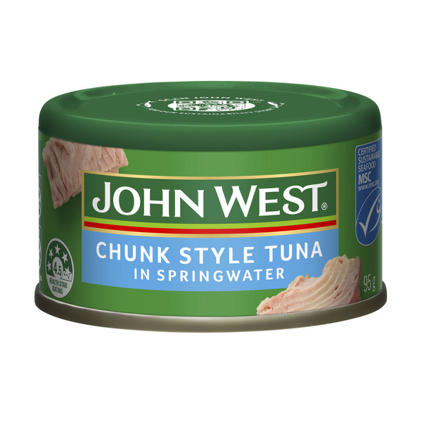 Calories in John West Tempters Tuna Chunks in Springwater