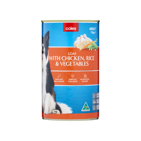 Coles Dog Food Loaf Chicken Rice & Vegetables | 1.2kg