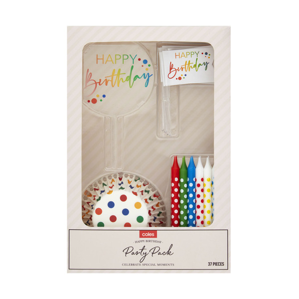 Coles Happy Birthday Party Pack 1 each