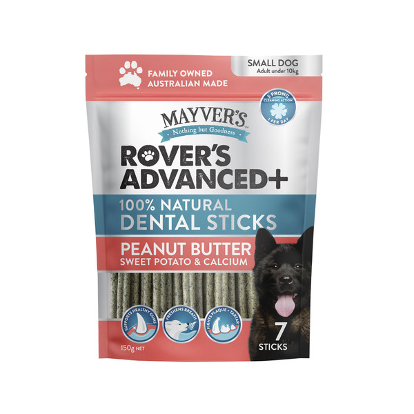 Mayver's Advanced+ Peanut Butter Dental Sticks Dog Treats