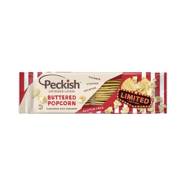 Peckish Limited Edition Rice Crackers Popcorn 90g