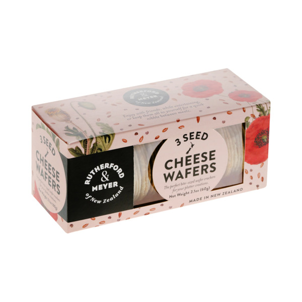 Rutherford & Meyer Gourmet Cheese Wafers Three Seed