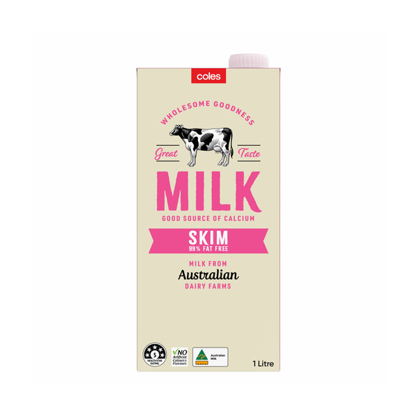 Coles Australian Skim Long Life Milk | 1L