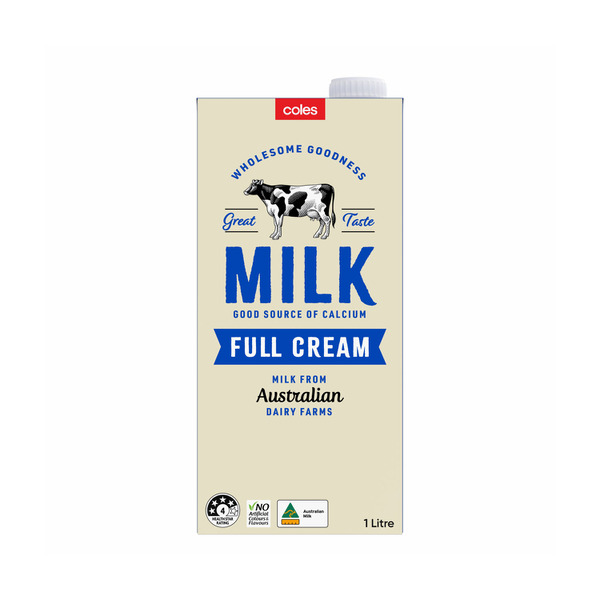 Coles Australian Full Cream Long Life Milk | 1L