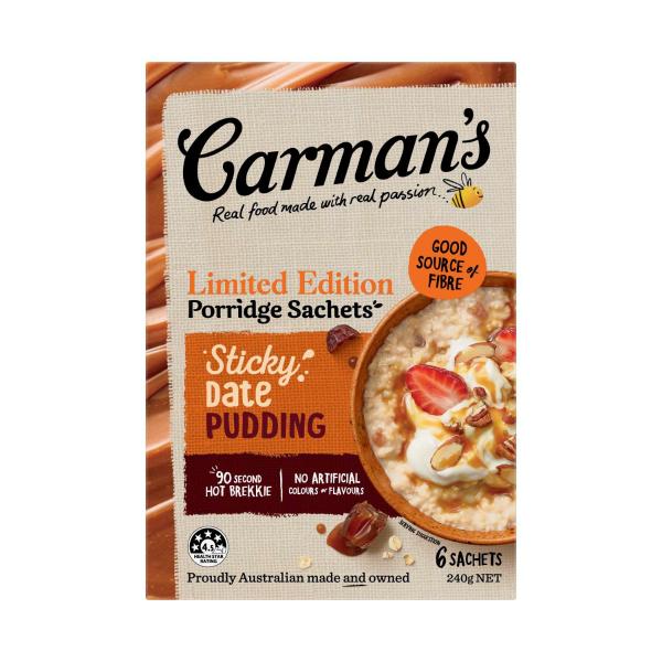 Porridge Sachets Limited Edition Sticky Date Pudding