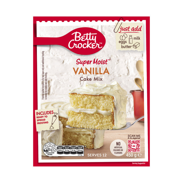 Buy Betty Crocker Vanilla Cake Mix 450g | Coles