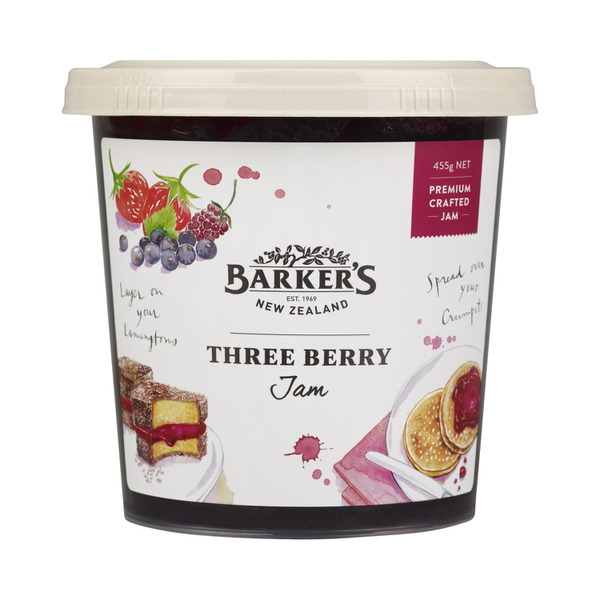 Calories in Barker's Three Berry Jam