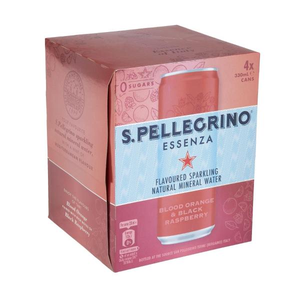 Essenza Sparkling Orange & Black Raspberry 4x330mL