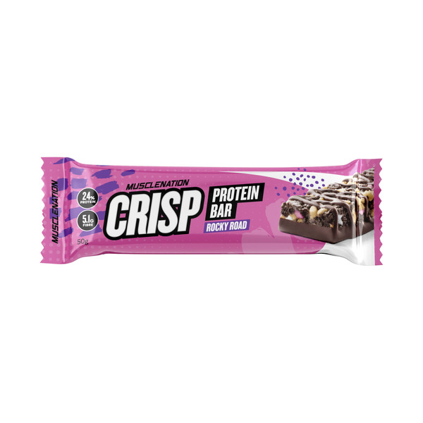 Muscle Nation Protein Crisp Bar Rocky Road 50g