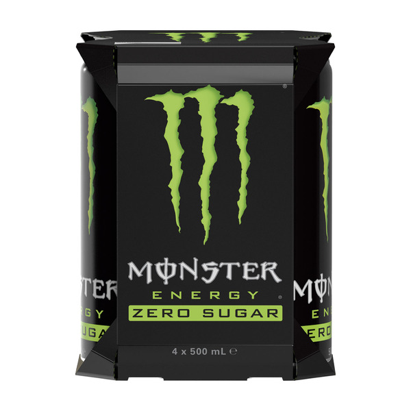 Monster Zero Sugar Energy Drink Multipack Cans 4x500mL