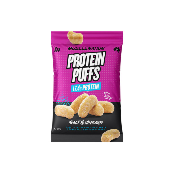 Muscle Nation Protein Puffs Salt & Vinegar 60g